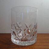 6 old cut crystal whisky glasses