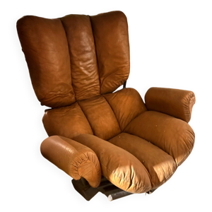Fauteuil lounge en cuir