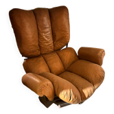 Fauteuil lounge en cuir rembourré Koala par Blaha, Hollande, années 1960