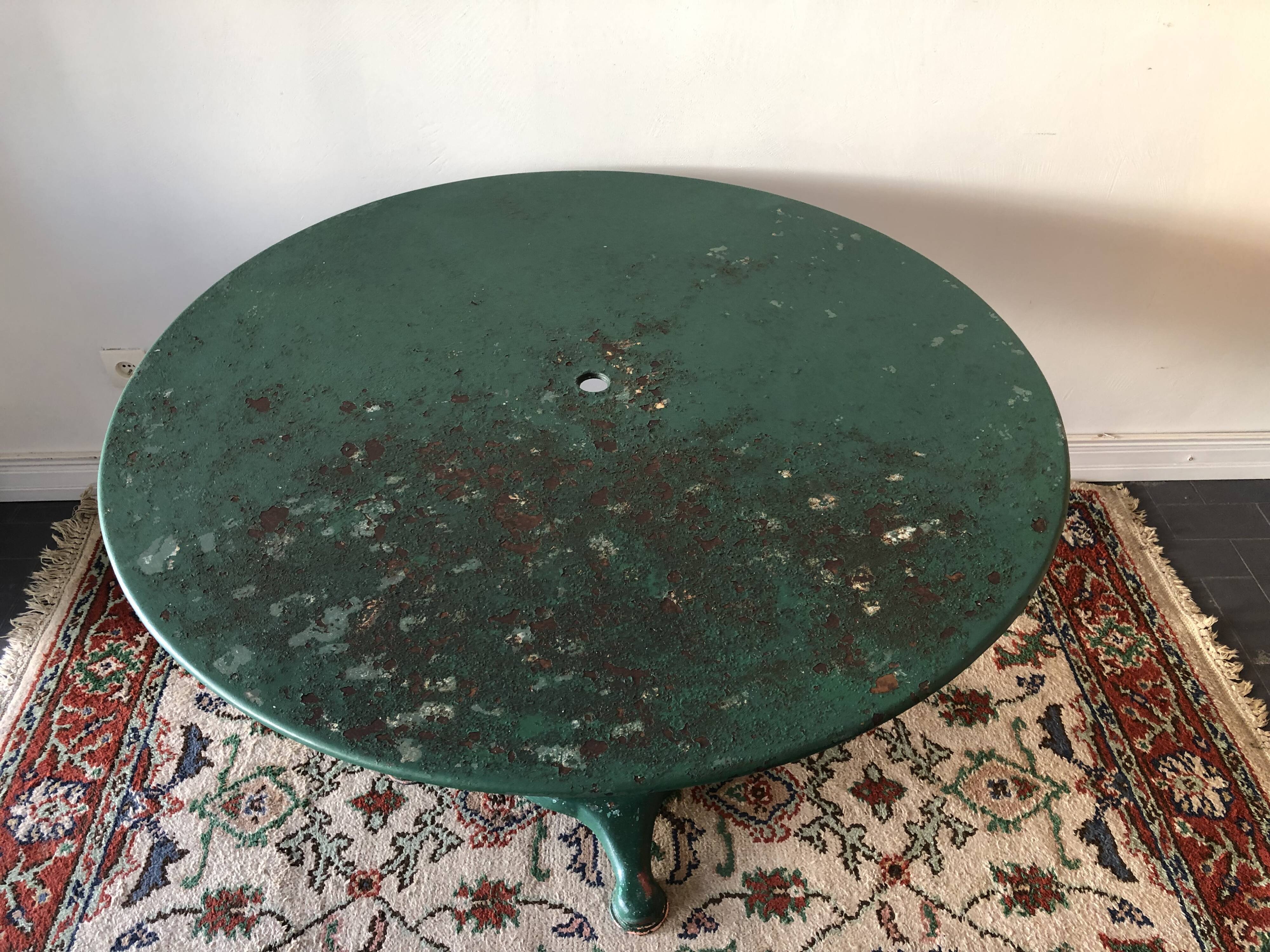 Old patinated bistro table