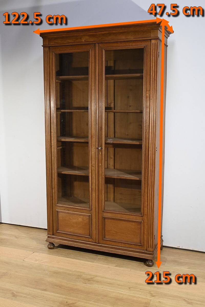 Bibliothèque Vitrine en Chêne, style Louis XVI – 1920