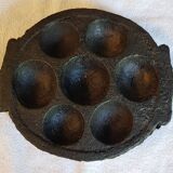 Old stone dish for cooking eggs / ideal in decoration for floating candles - underside