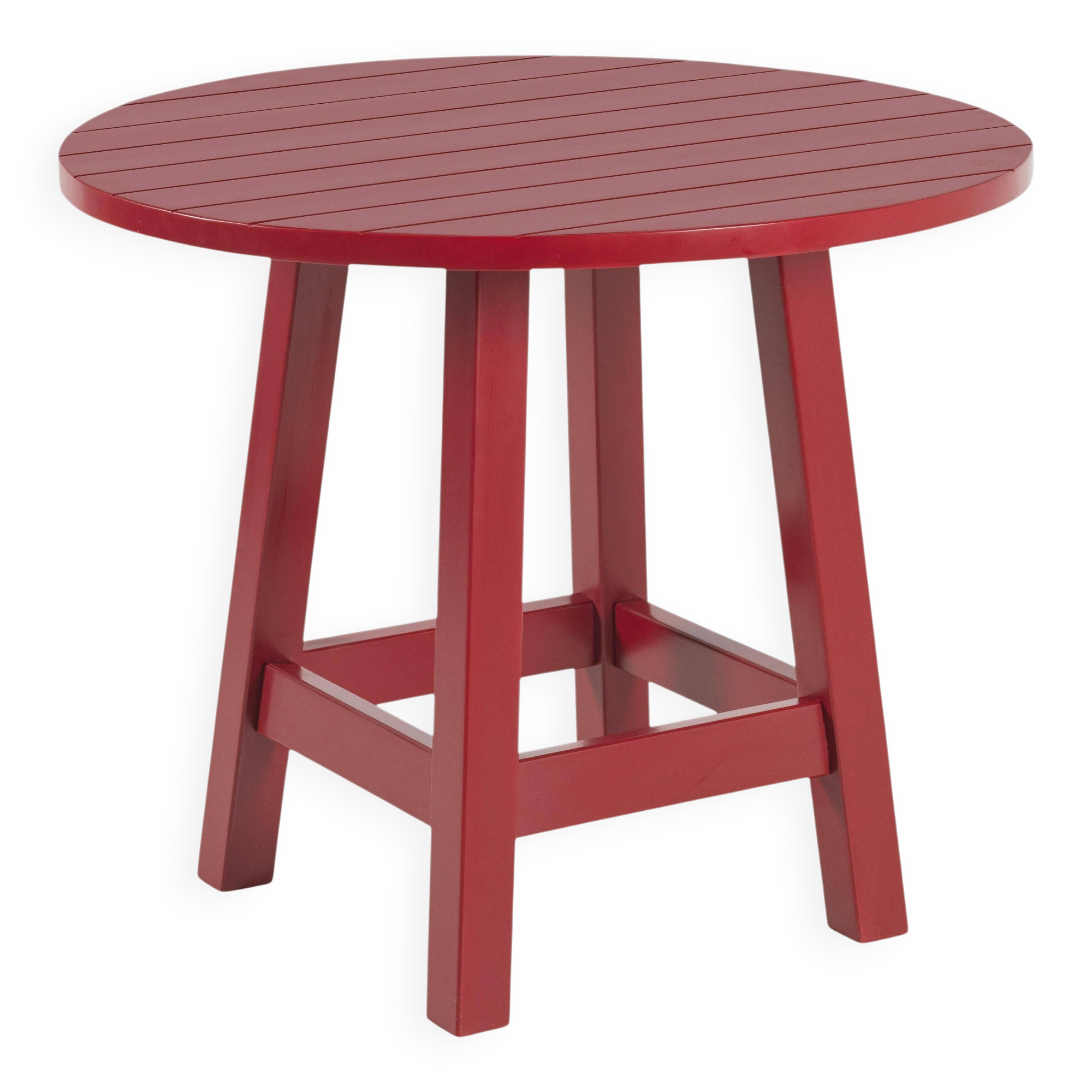 Round solid wood dining table handmade, Bacon Collection