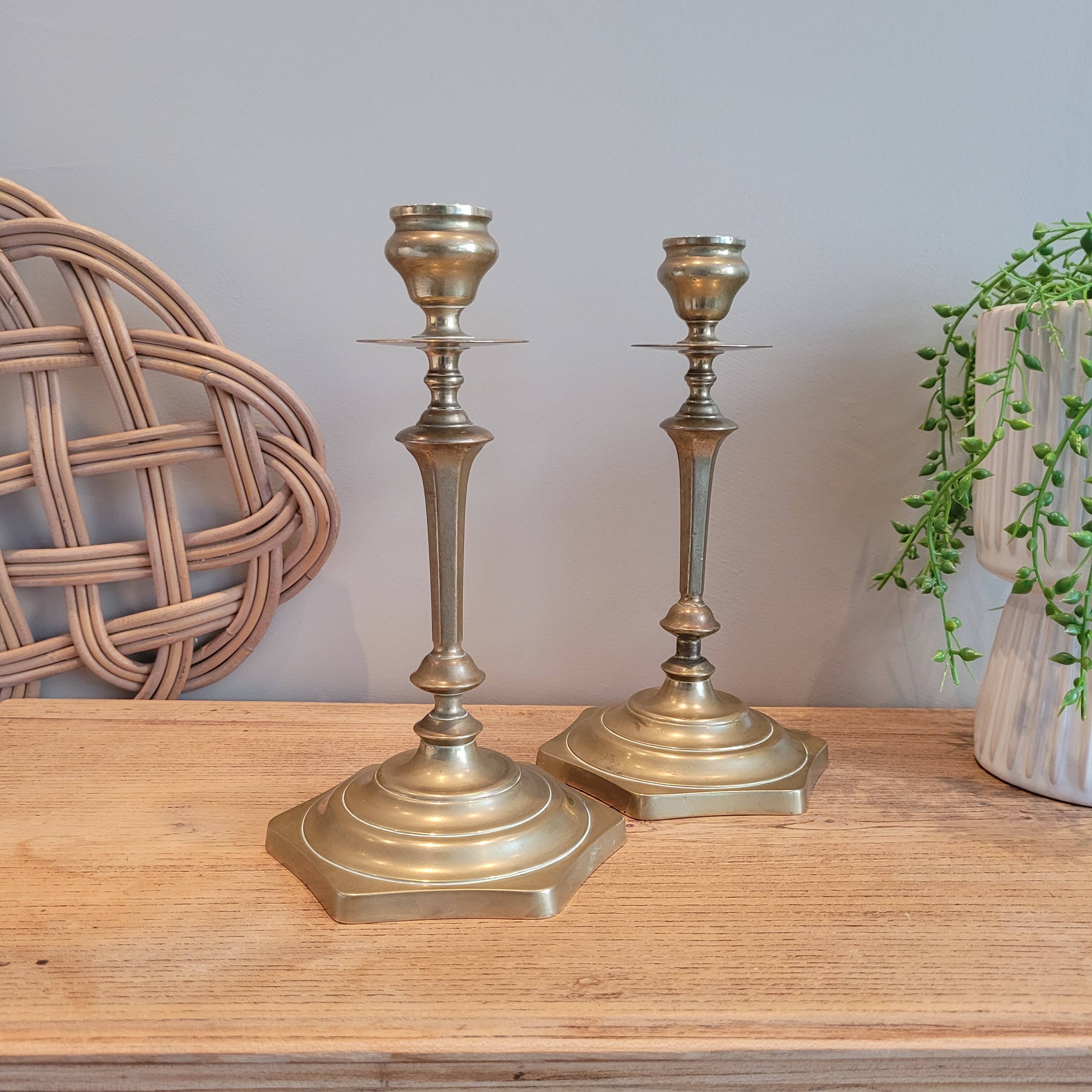 La Redoute x Selency pair of brass candle holders 09