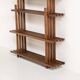 Sculptural wengé slat bookcase (Europe, 1960s).