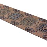 One-of-a-kind turkish handwoven vintage rug - rustic vintage charm 330x 84