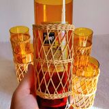 Six mustard long drink glasses
