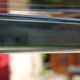 Oval glass and stainless steel table 70s