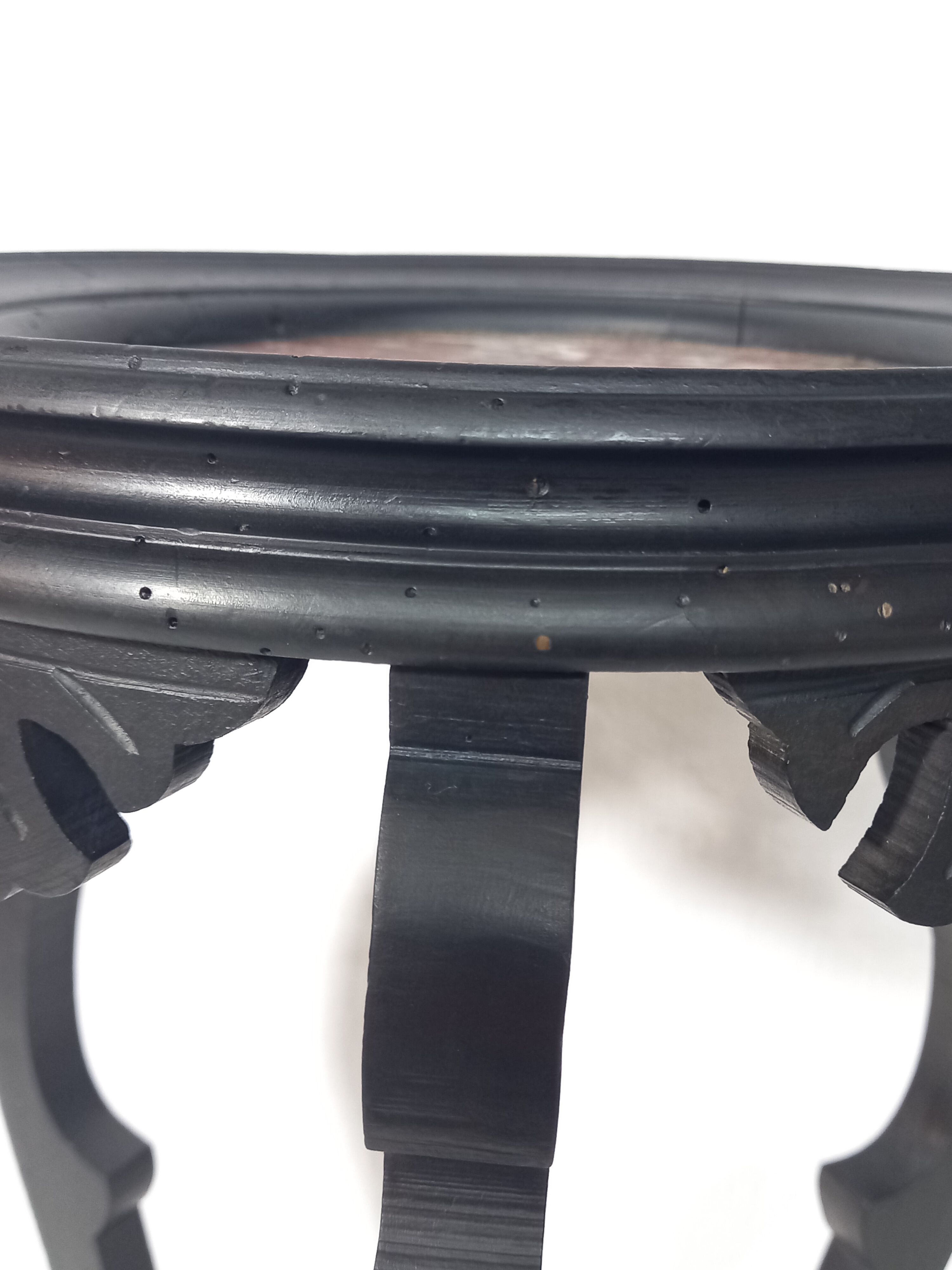 Napoleon III Style Harness in Blackened Wood and Red Marble