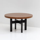 Round decorative Wenge dining table 1970