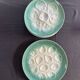 Niderviller sea-green earthenware oyster plates, set of 10 + dish