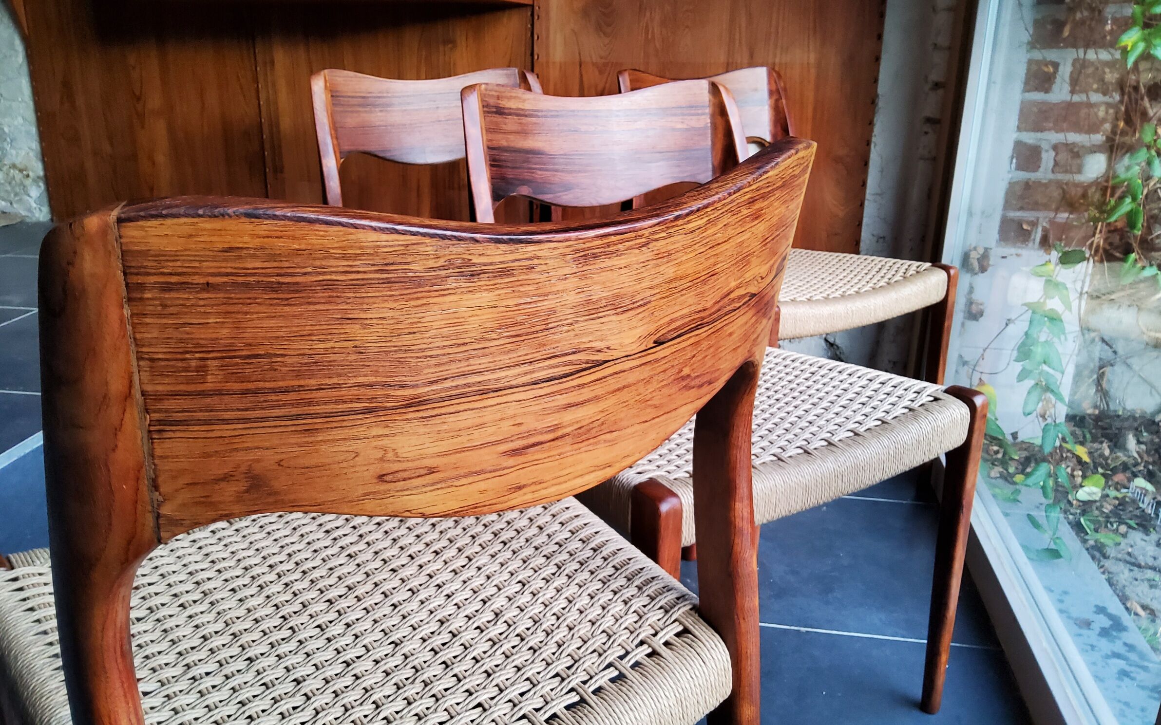 4 rosewood chairs by Niels Otto Møller model 71, Denmark 1950