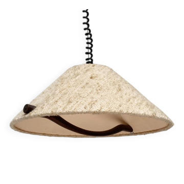 Suspension en bois et laine du milieu du siècle, années 1960