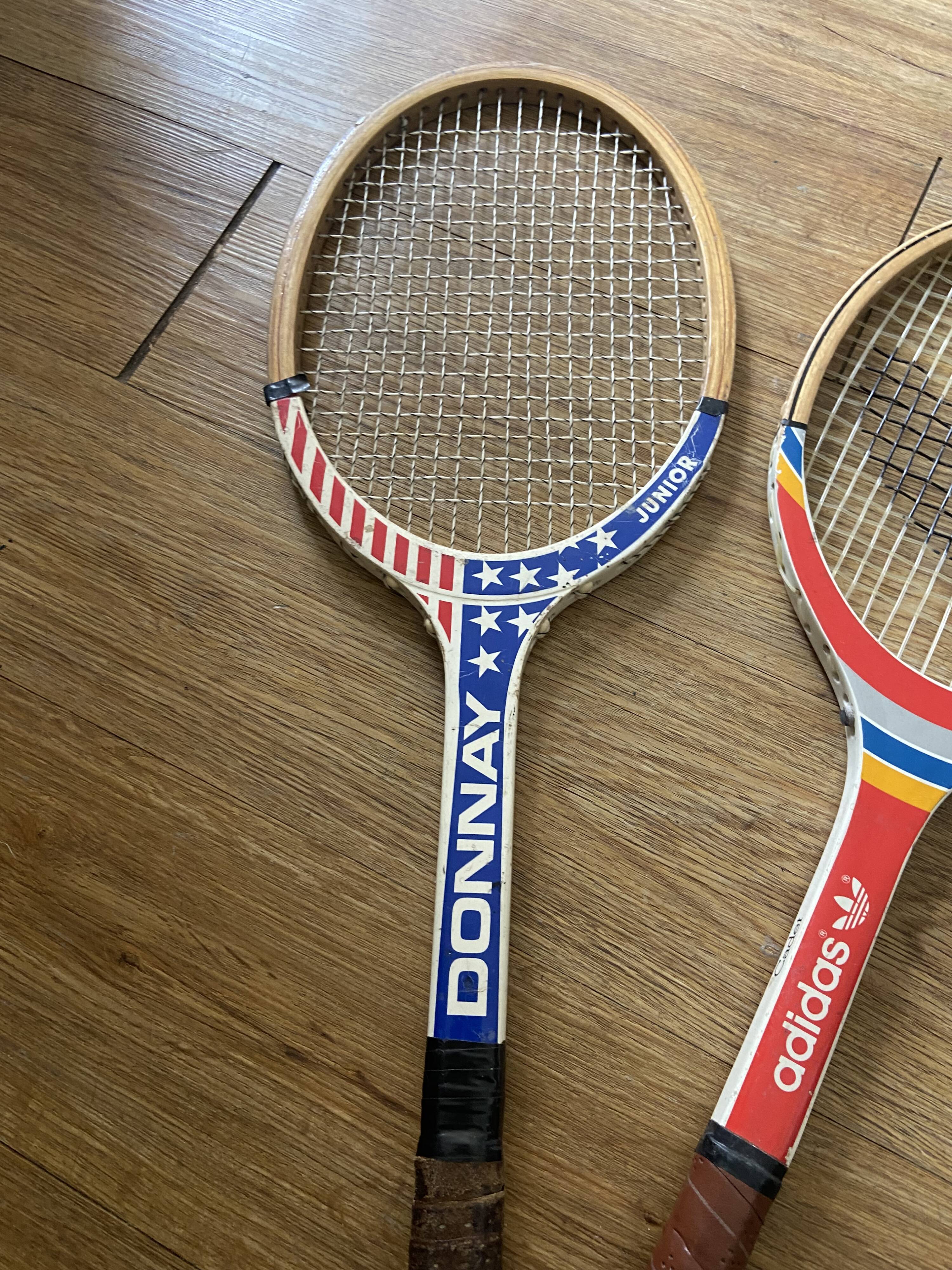 Series of 3 vintage wooden rackets