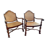 Pairs of canned chairs