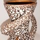 Vallauris Ceramics Fat Lava Spiral Vase Coral 28 cm Vintage