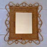 Miroir rotin et cannage