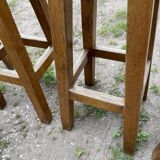 4 high bar stools in solid oak