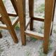 4 high bar stools in solid oak