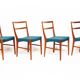 Quatre chaises de salle à manger danoises des années 1960 par Johannes Andersen pour Bernhard Pedersen