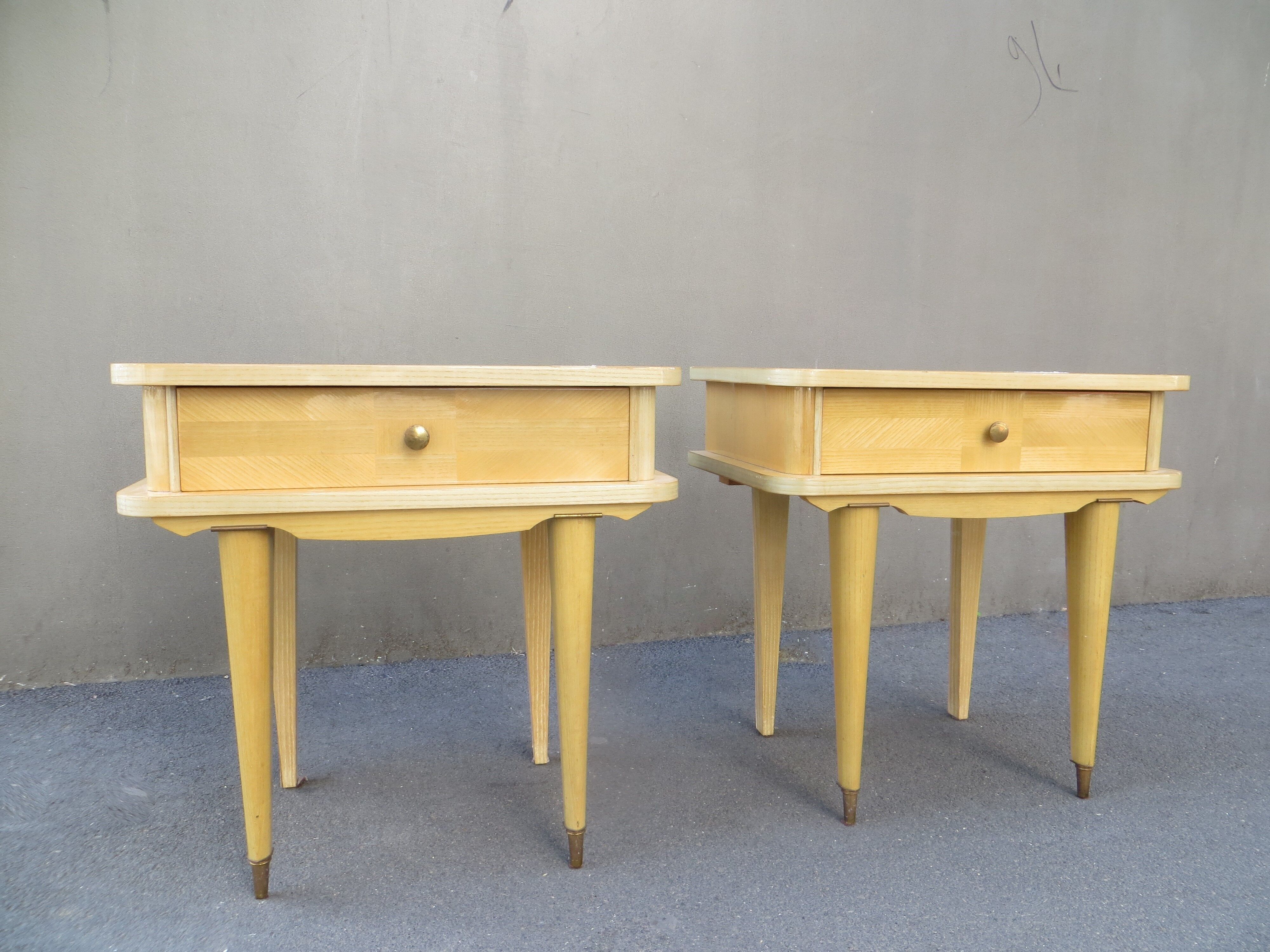 Pair of art deco bedside tables