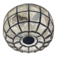 Mid-century minimalist flush mount ceiling light in glass and iron from Limburg, Germany, 1960s