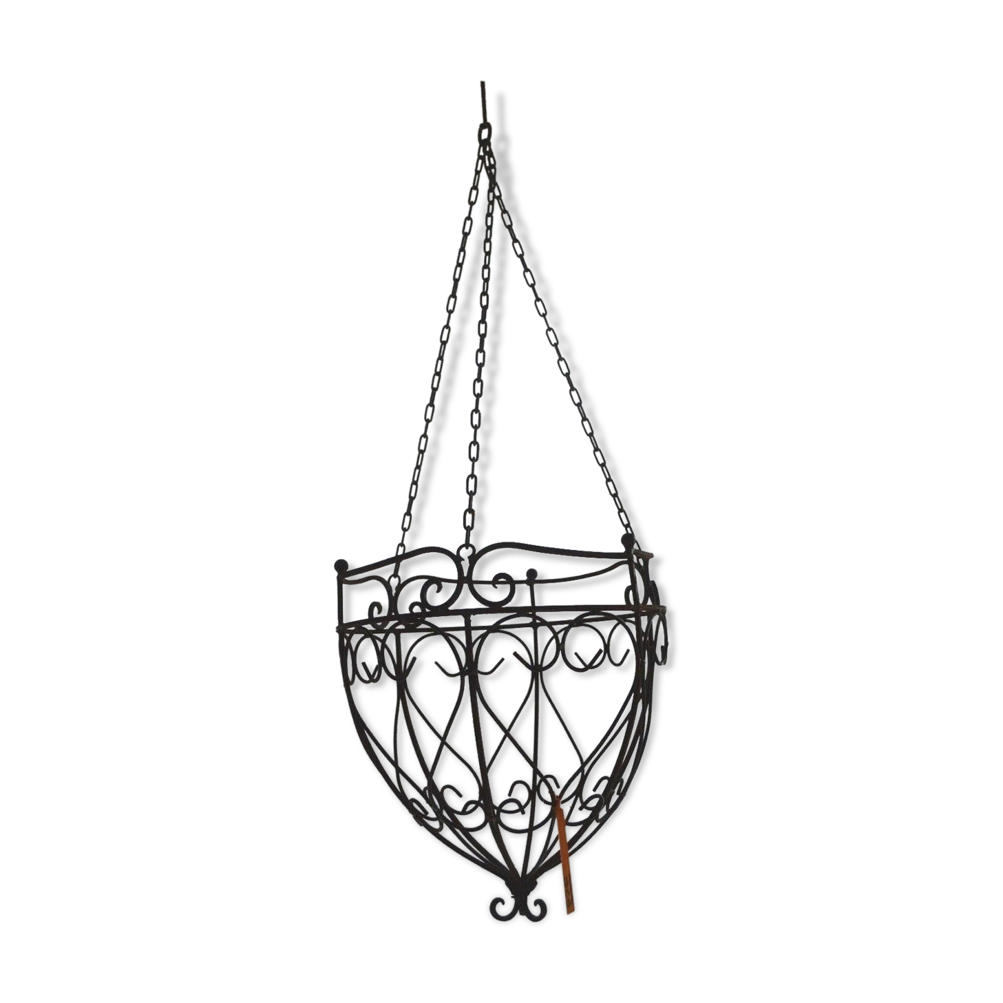 planter suspension wrought iron