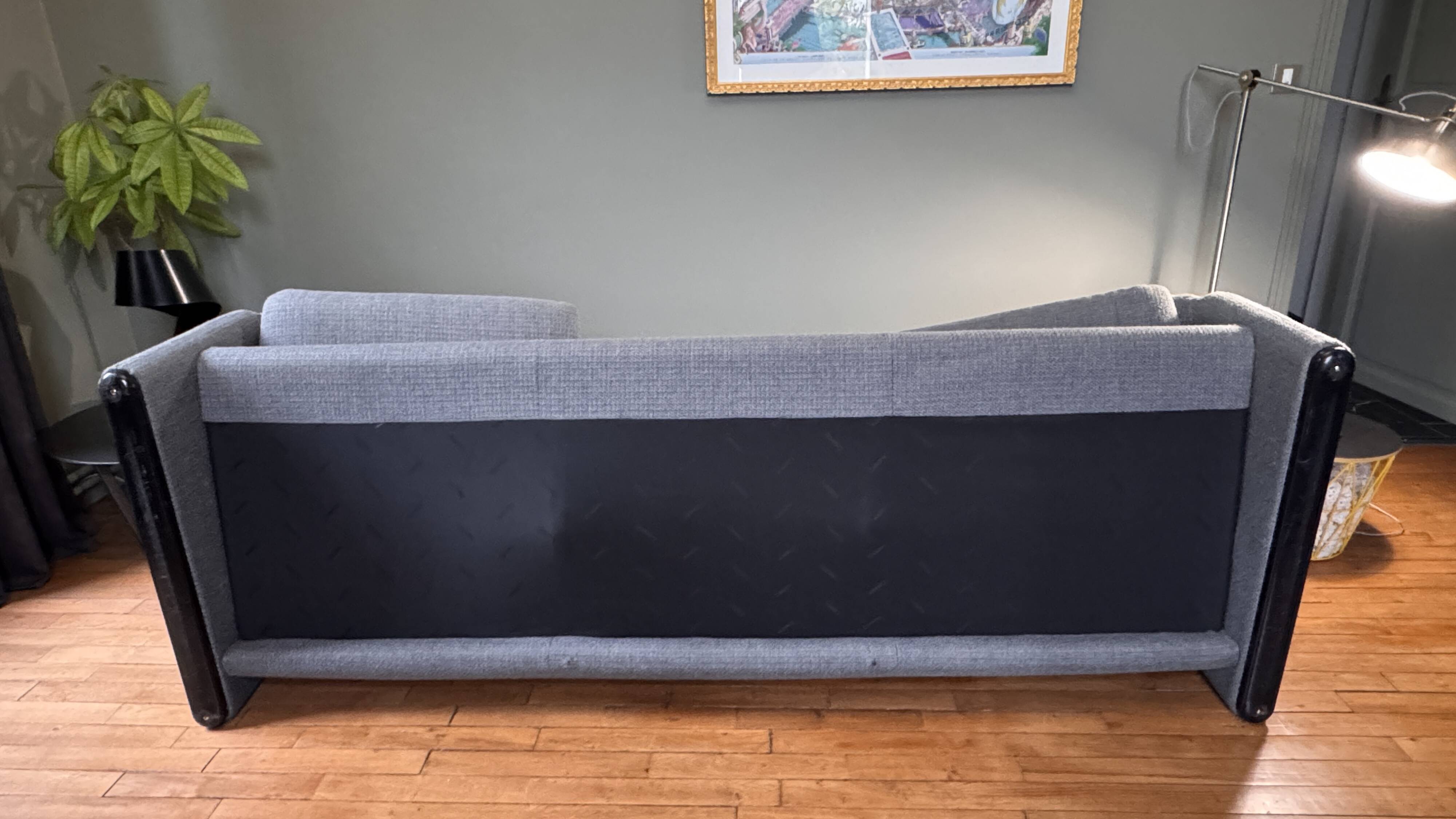 Maralunga 3-seater sofa Cassina (Vico Magistretti) grey wool fabric