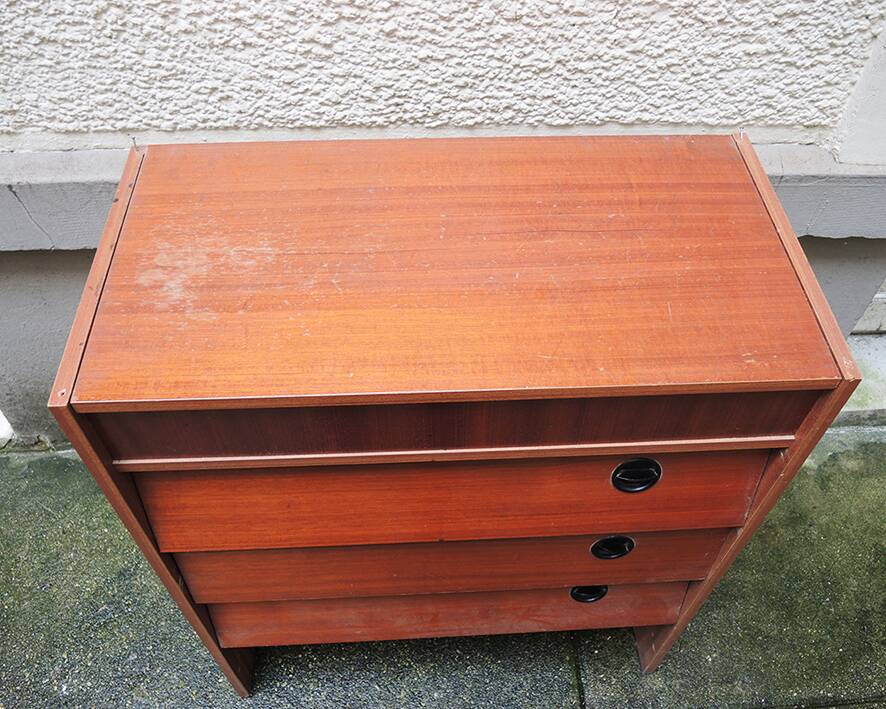 Antique Teak Veneer Shoe Cabinet