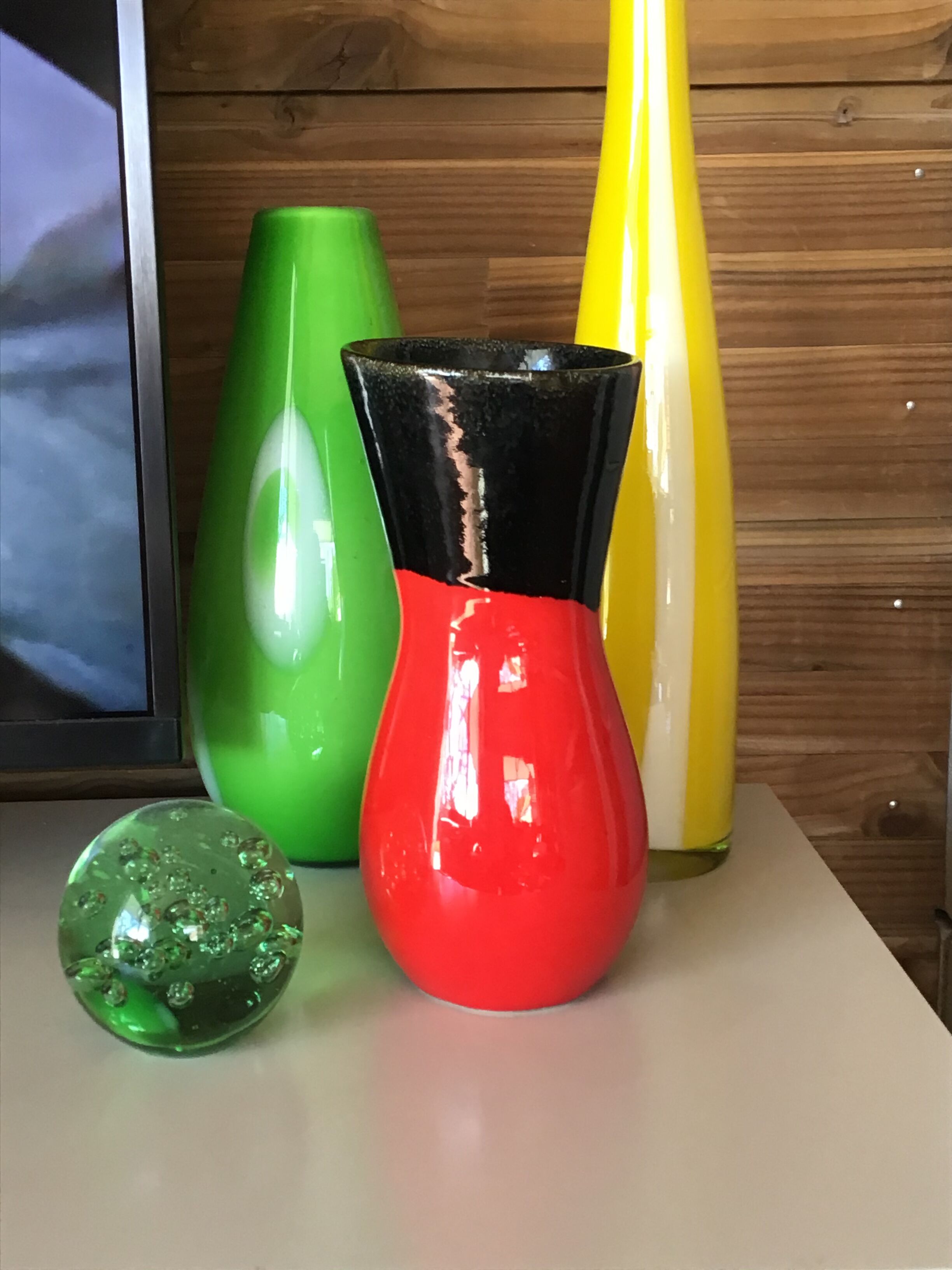 Graphic asymmetrical vintage vase