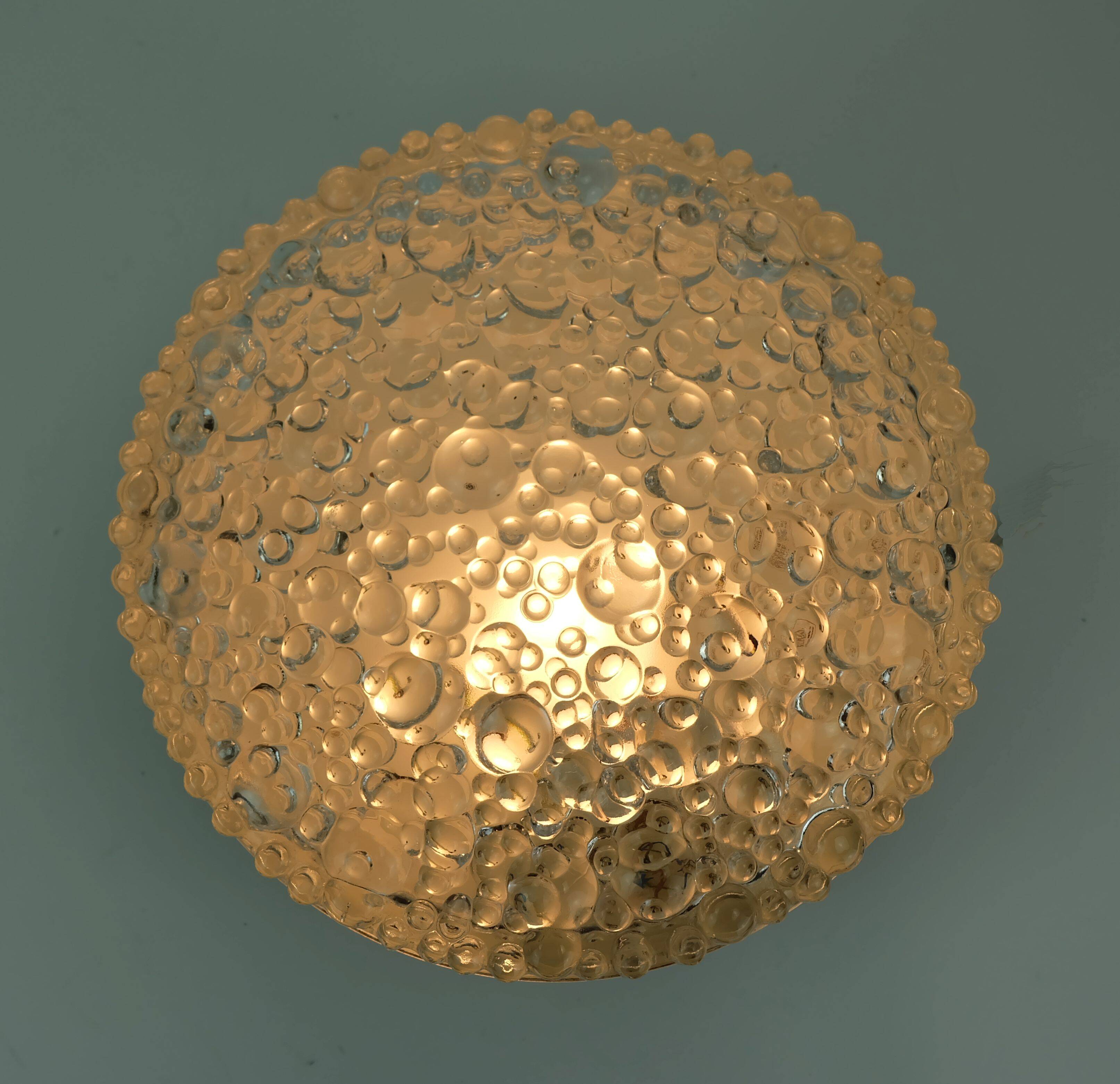 No. 1 of 2- staff ceiling lamp or wall lamp model a 226 bubble glass 60s70s