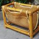 Vintage rattan magazine rack