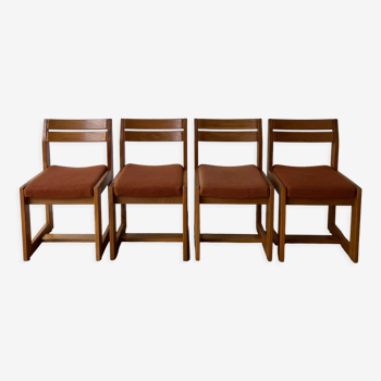 Set of 4 vintage elm chairs