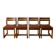 Lot de 4 chaises vintage en orme