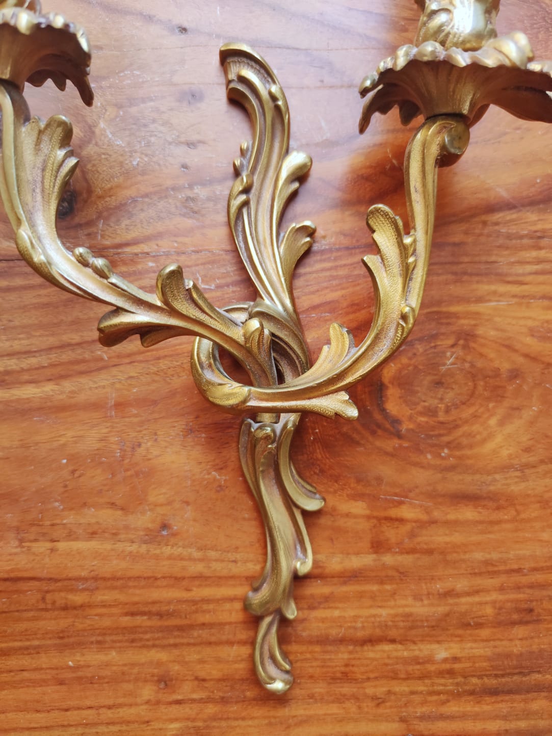 Paire d'appliques en bronze doré de style Louis XVI