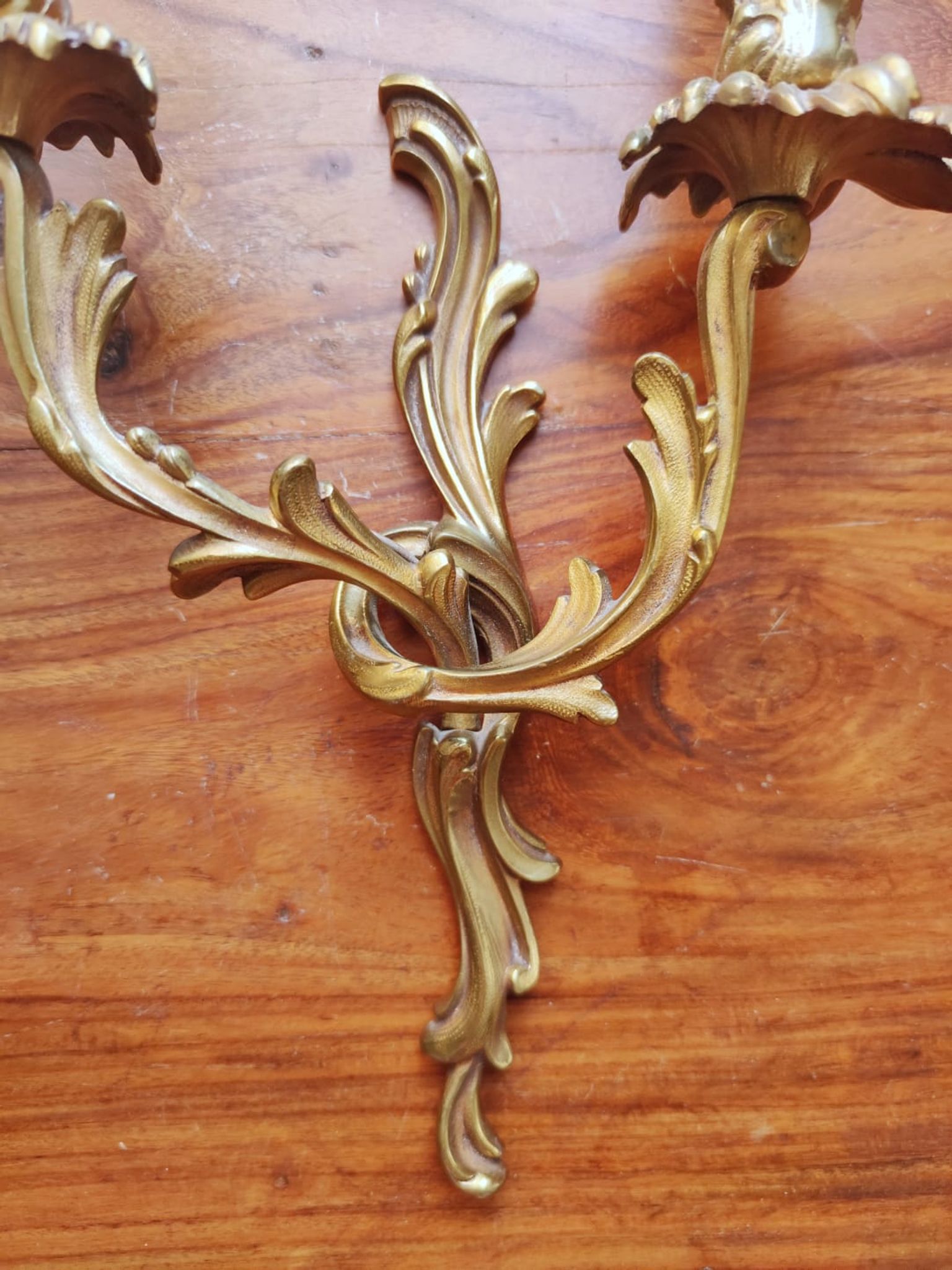 Paire d'appliques en bronze doré de style Louis XVI