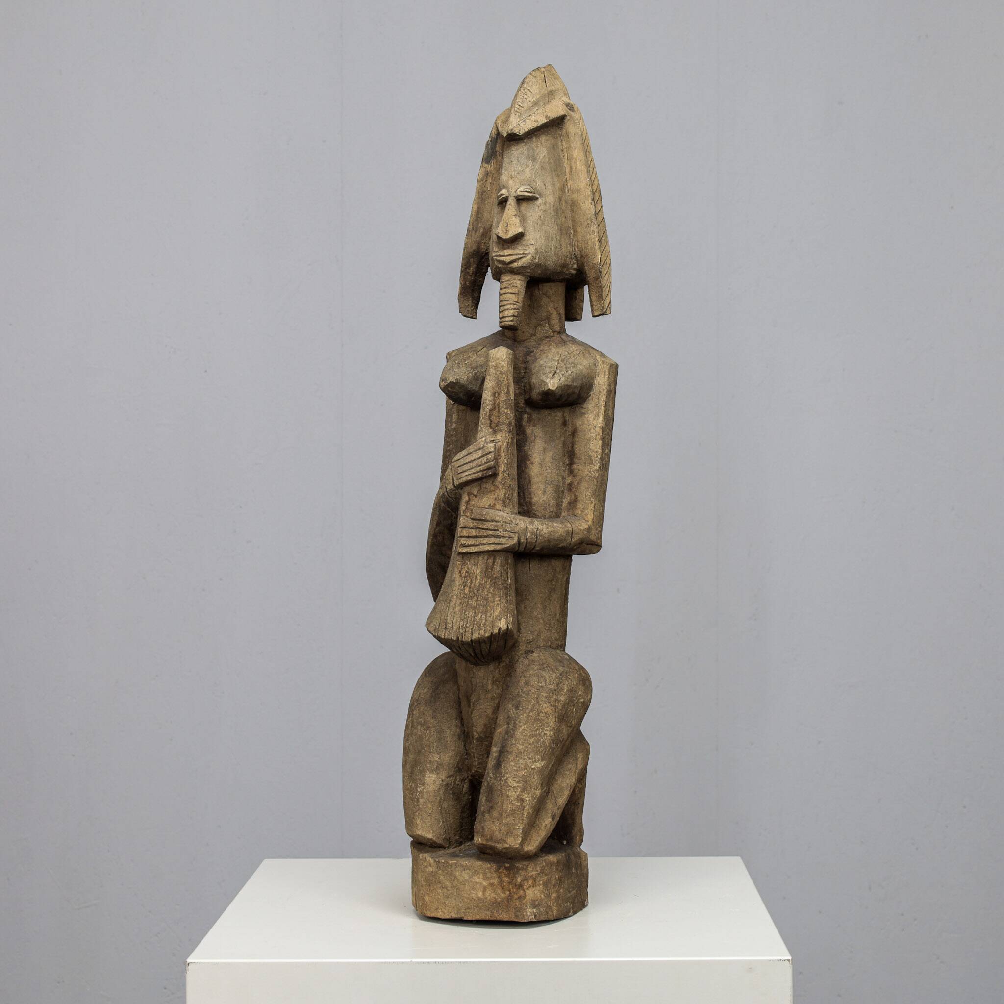 Hand-carved Dogon style female sculpture, Africa, 1970s