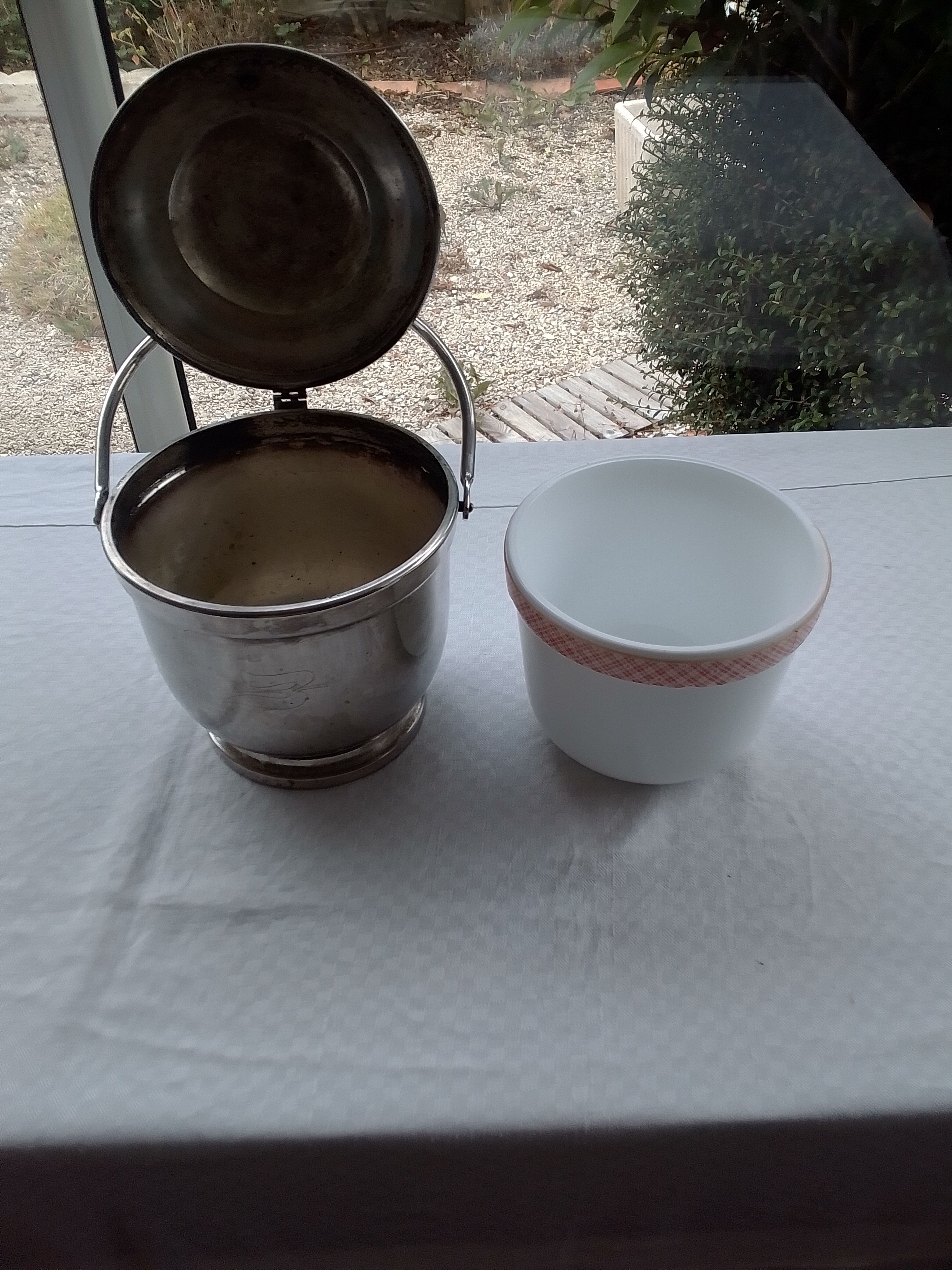 Seau à glace métal argenté