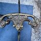 3 solid brass baroque coat hooks