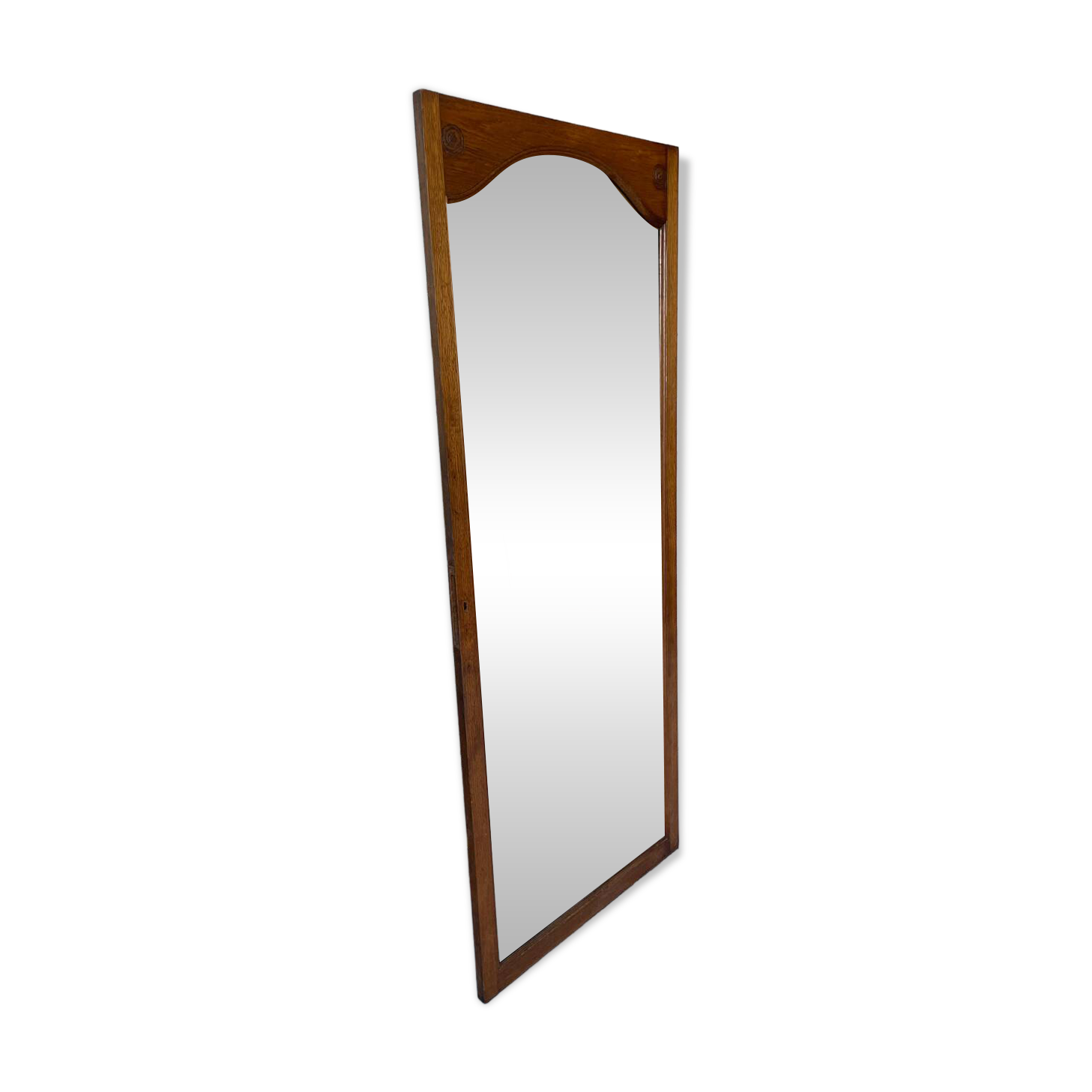 Large antique wooden mirror