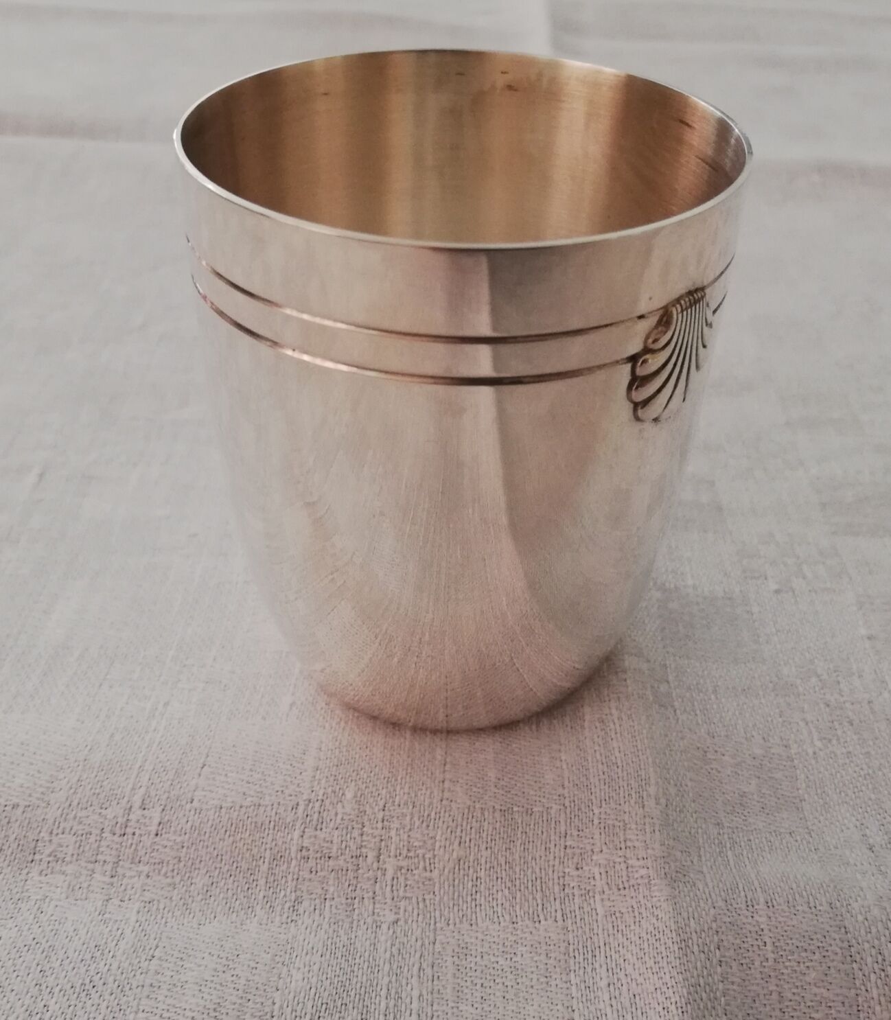 Timbale Ercuis Silver Metal Shell