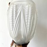 Paire d'appliques Art Déco, cuivre et verre dépoli