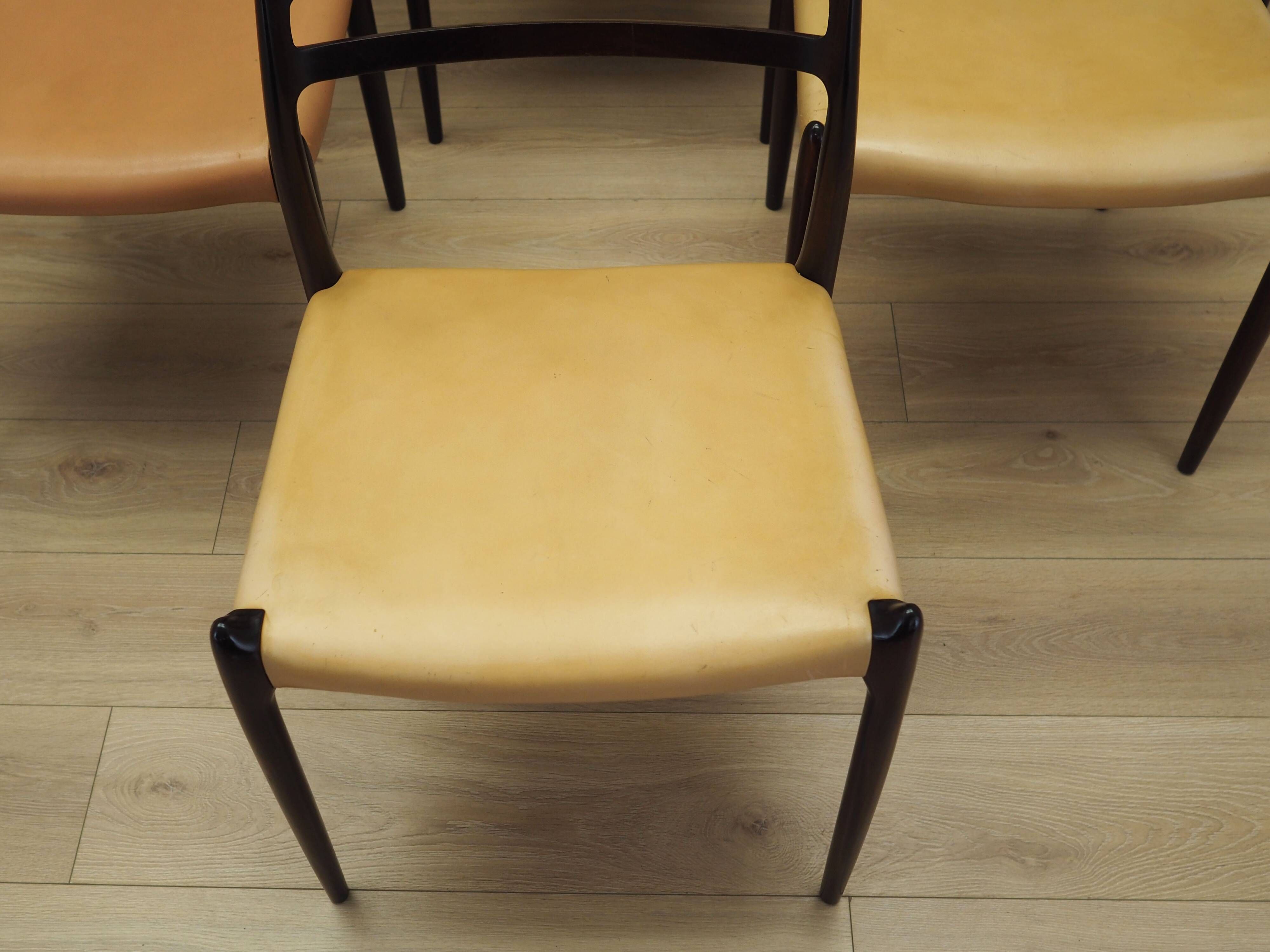 Set of six mahogany chairs, Danish design, 1960s, designer: Niels Otto Møller