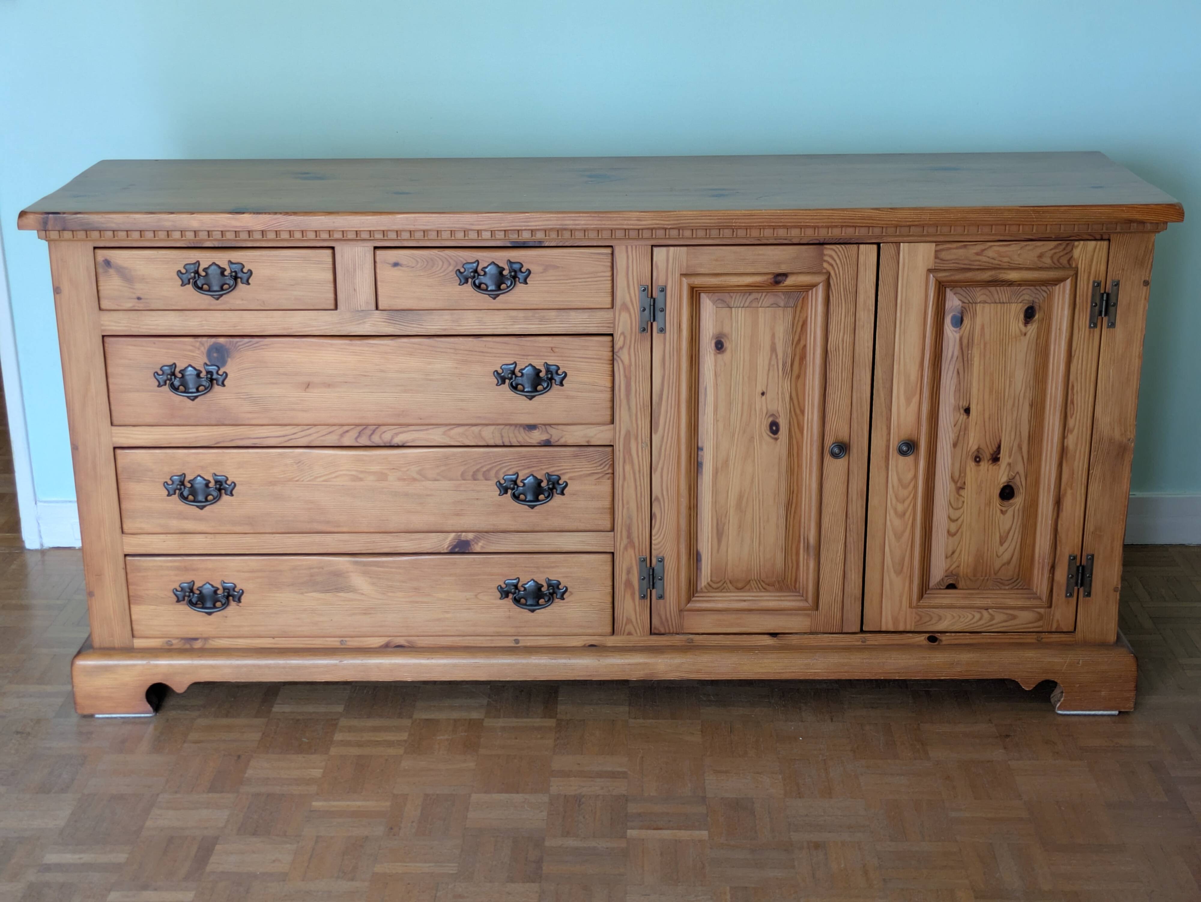Grand buffet en bois massif 180 cm – Fabrication Bostic