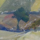 Ruth wahlund, swedish landscape, 1960, oil on canvas, framed