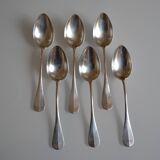6 silver plated soup spoons P de Ruolz silver plated soup spoons 21.8 cm