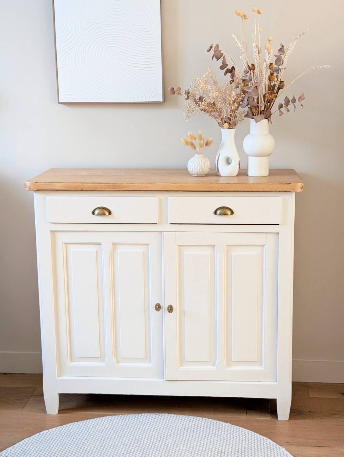 Renovated solid wood Parisian buffet