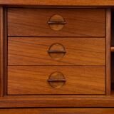 Bookcase secretary by Johannes Sorth for Nexø Møbelfabrik Bornholm, Denmark 1960s