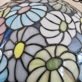 Tiffany glass paste floral suspension