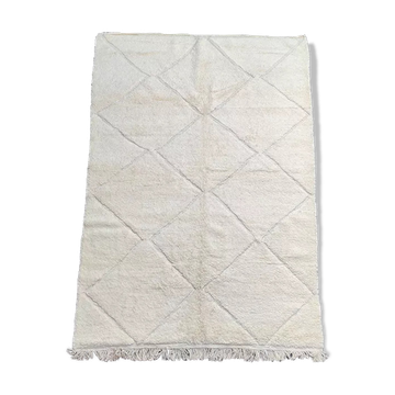 Tapis berbère béni ouarain blanc 205x310cm